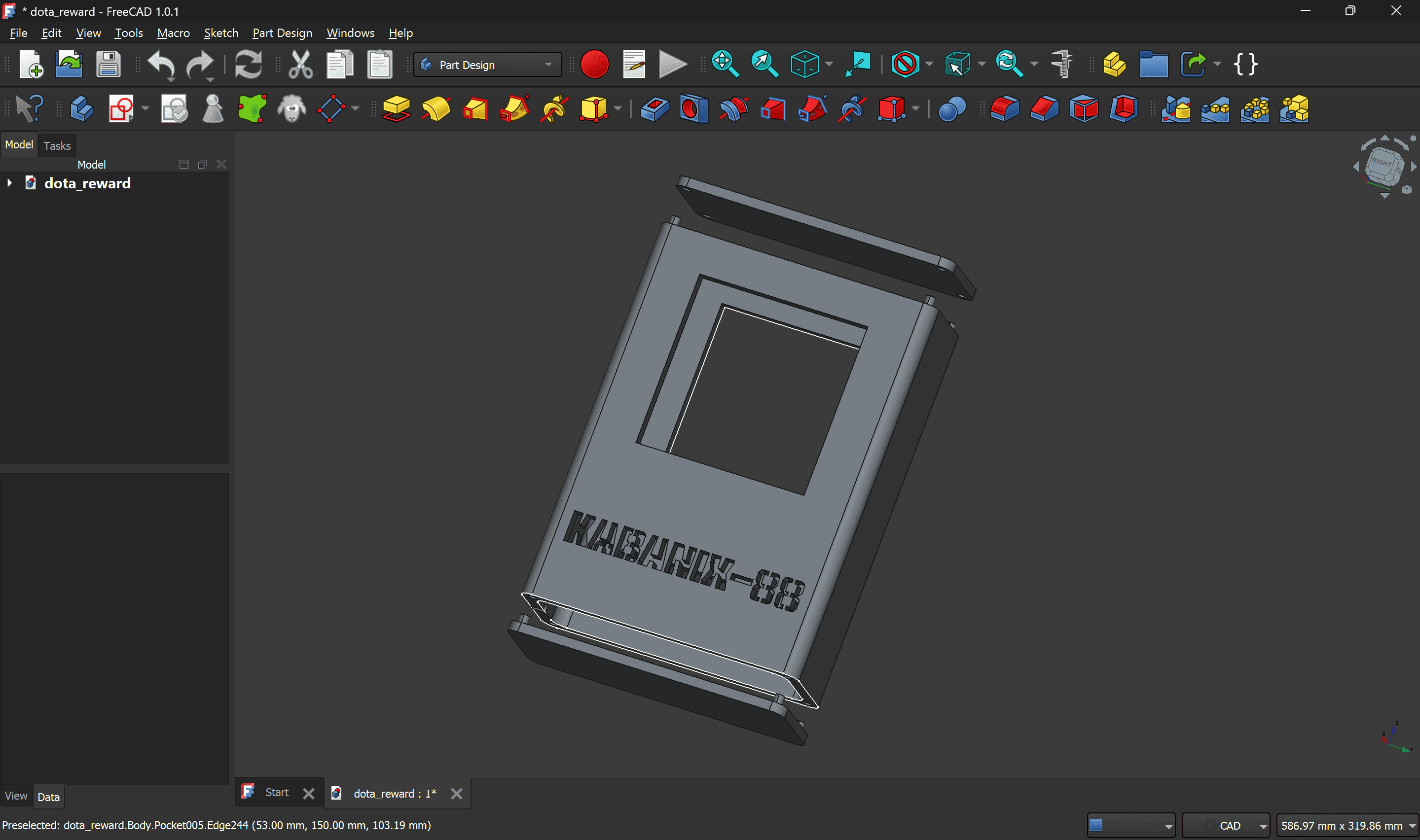 Creating a Dota 2 Reward (FreeCad -> Creality Print -> Manual assembly)